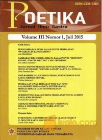 Poetika : Jurnal Ilmu Sastra Vol. III, No. 1, Juli 2015
