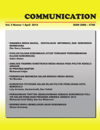 Communication Vol. 5, No. 1 April 2014