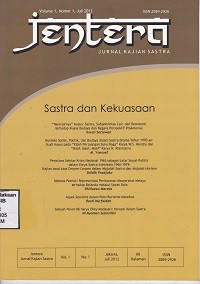 Jentera : Jurnal Kajian Sastra ; Sastra dan Kekuasaan Vol. 1, No. 1, Juli 2012