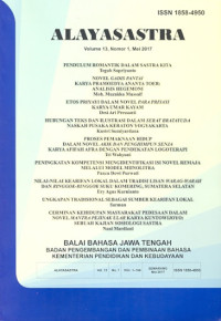 Alayasastra : Jurnal Ilmiah Kesusastraan Vol. 9, No. 1, Mei 2013