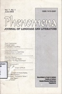 Phenomena : Journal Of Language and Literature Vol. 7, No. 1, June 2003