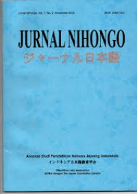 Jurnal Nihongo Vol. 6. No. 1 Maret 2014