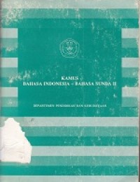 Kamus bahasa Indonesia-bahasa Sunda II