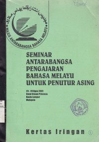 Seminar Antarabangsa Pengajaran Bahasa Melayu untuk Penutur Asing