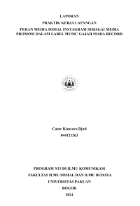 Image of E-PKL: Peran media sosial instagram sebagai media promosi dalam label music Gajah Mada Record