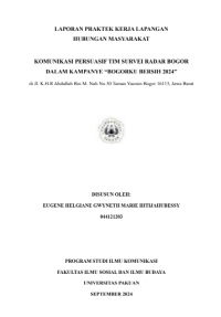 E-PKL: Komunikasi persuasif tim survei Radar Bogor salam kampanye 