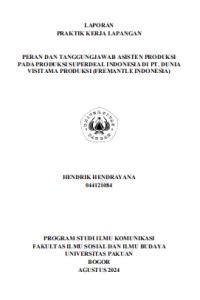 Image of E-PKL: Peran dan tanggungjawab asisten produksi pada produksi Superdeal Indonesia di PT. Dunia Visitama produksi (Fremantle Indonesia)