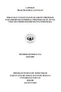 E-PKL: Peran dan tanggungjawab asisten produksi pada produksi Superdeal Indonesia di Pt.Dunia Visitama produksi (Fremantle Indonesia)