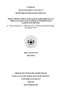 E-PKL: Peran media sosial instagram @BogorSiaga112 sebagai sarana menyampaikan infornasi di Kabupaten Bogor