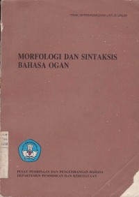 Morfologi Dan Sintaksis Bahasa Ogan