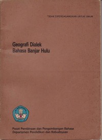 Geografi Dialek Bahasa Banjar Hulu