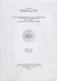 Image of PKL: Tahapan komunikasi penyampaian pesan iklan layanan masyarakat di TVRI Jawa Barat jl. Cibaduyut Raya no.269 Bandung 40236