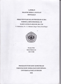 PKL:PERAN PENYIAR DALAM PROGRAM ACARA FORMULA HITS INDONESIA DI RADIO LESMANA BOGOR 100.1 FM