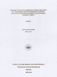 Image of SKRIPSI:Analisis Strategi Marketing Public Relation PT. Telkomsel dalam Mempertahankan Loyalitas Pelanggan Kartu Halo di Area Jakarta Timur
