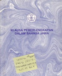 Klausa pemerlengkapan dalam bahasa Jawa