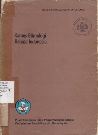 Kamus etimologi Bahasa Indonesia