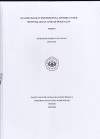 SKRIPSI: Analisis Bauran Promosi Fusa Apparel untuk Meningkatkan Jumlah Penjualan
