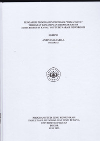 SKRIPSI: Pengaruh Program Investigasi 