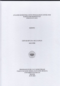 SKRIPSI:Analisis semiotika foto pemakaman covid-19 di harian metropolitan (edisi 28 Juni 2021 )