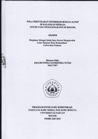 Image of SKRIPSI:Pola Pertukaran Informasi Budaya K-Pop di Kalangan Remaja (Studi pada Penggemar BTS di Bogor)