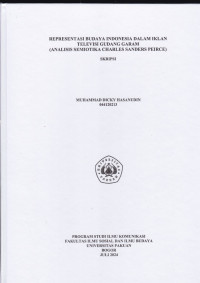 SKRIPSI:Representasi budaya indonesia dalam iklan televisi gudang garam (analisis semiotika charles sanders peirce)