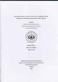 Image of SKRIPSI:Pengaruh terapaan film tanda tanya terhadap sikap mengenai toleransi masyarakat kota bogor