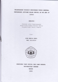 SKRIPSI: Pelanggaran prinsip kesopanan tokoh sentral penyandang autisme dalam serial as we see it (2022)