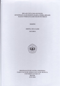 SKRIPSI: Relasi cinta dalam Novel Konspirasi Alam Semesta karya Fiersa Besari : Kajian Psikologi Sigmund Freud