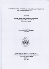 SKRIPSI: Analisis Strategi Komunikasi Humas dalam Publisitas Instagram Shapehoop