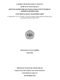 E-PKL: Bentuk komunikasi massa pada event harian kompas (KOMPAS.ID) “LPS MONAS HALF MARATHON 2024”