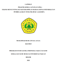 E-PKL: Teknis menyunting dan keterampilan bahasa dengan pendekatan pembelajaran tematik buku ajar BIPA