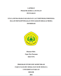 E-PKL: Upaya Humas Badan Keamanan Laut Republik Indonesia dalam mengoptimalkan instagram sebagai media informasi