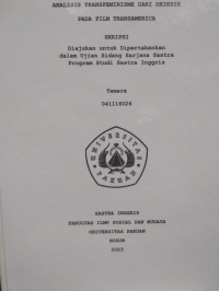 SKRIPSI : Analisis transfeminisme dari deiksis pada film transamerica