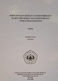 SKRIPSI:Persepsi masyarakat cianjur terhadap 