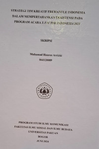 SKRIPSI:Strategi tim kreatif fremantle indonesia dalam mempertahankan eksistensi pada program acara x factor indonesia 2023