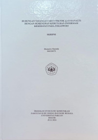 SKRIPSI: Tayangan Akun Tiktok @aymanalts Dengan Pemenuhan Kebutuhan Informasi Kesehatan Pada Followers