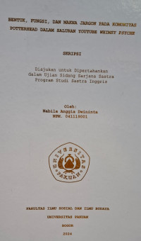 SKRIPSI: Bentuk, fungsi,dan makna jargon pada komunitas potterhead dalam saluran youtube whimsy psyche