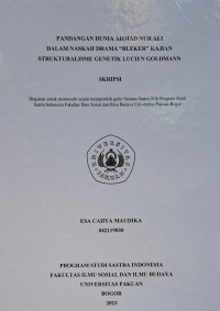 SKRIPSI: Pandangan dunia ahmad nur ali dalam naskah drama 