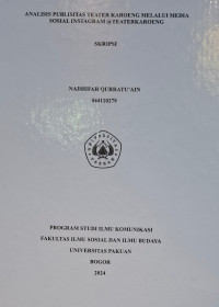 SKRIPSI: Analisis publisitas teater karoeng melalui media sosial instagram @Teaterkaroeng