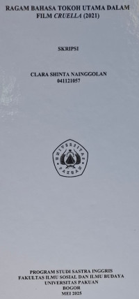 SKRIPSI: Ragam Bahasa Tokoh Utama Dalam Film Cruella (2021)