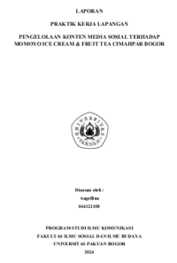 E-PKL: Pengelolaan konten media sosial terhadap Momoyo Ice Cream & Fruit Tea Cimahpar Bogor