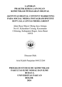 E-PKL: Aktivitas digital content marketing  pada social media instagram BNETFIT di PT Jala Lintas Media Group