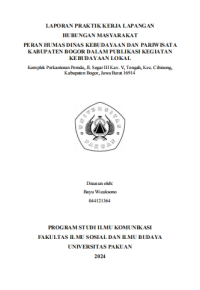 E-PKL: Peran humas dinas Kebudayaan dan Pariwisata Kabupaten Bogor dalam publikasi kegiatan kebudayaan lokal.