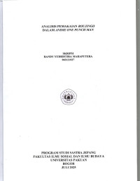 Image of SKRIPSI: Analisis Pemakain Roujingo dalam Anime One Punch Man