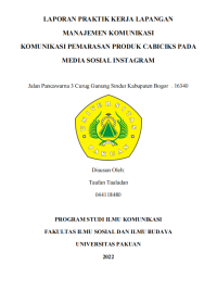 Image of E-PKL:Komunikasi Pemasaran Produk Cabiciks pada Media Sosial Instagram Jalan Pancawarna 3 Curug Gunung Sindur Kabupaten Bogor 16340