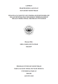 Image of E-PKL: Pemanfaatan Konten Multimedia oleh Divisi Kreatif dalam Meningkatkan Kesadaran Merek Kaiahati melalui Media Sosial Tiktok dan Instagram
