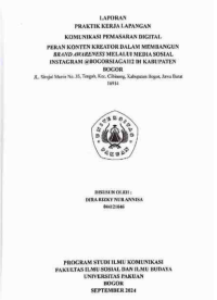 E-PKL: Peran Konten Kreator dalam Membangun Brand Awareness melalui Media Sosial Instagram @Bogorsiaga112 di Kabupaten Bogor