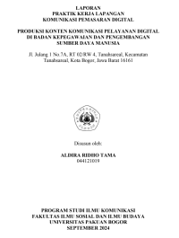 E-PKL: Produksi Konten Komunikasi Pelayanan Digital di Badan Kepegawaian dan Pengembangan Sumber Daya Manusia