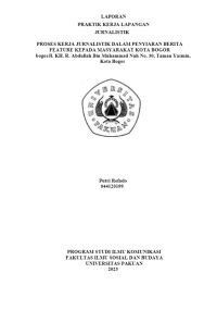 Image of E-PKL: Proses Kerja Jurnalistik dalam Penyiaran Berita Feature Kepada Masyarakat Kota Bogor