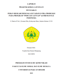 E-PKL:Peran Researcher dalam Tahapan Pra Produksi pada Program “Podcast Lenyap” di Fremantle Indonesia Jl. Barito II No.3, Kramat Pela, Kebayoran Baru, Jakarta Selatan 12130